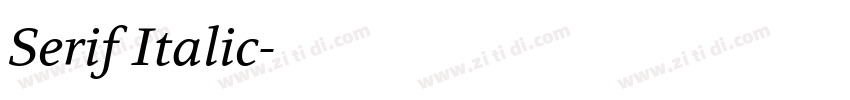Serif Italic字体转换 Serif Italic字体转换